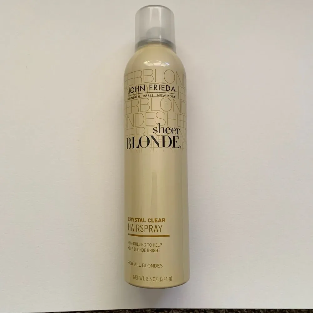 John Freida Hairspray Sheer Blonde Crystal Clear Hard to Find